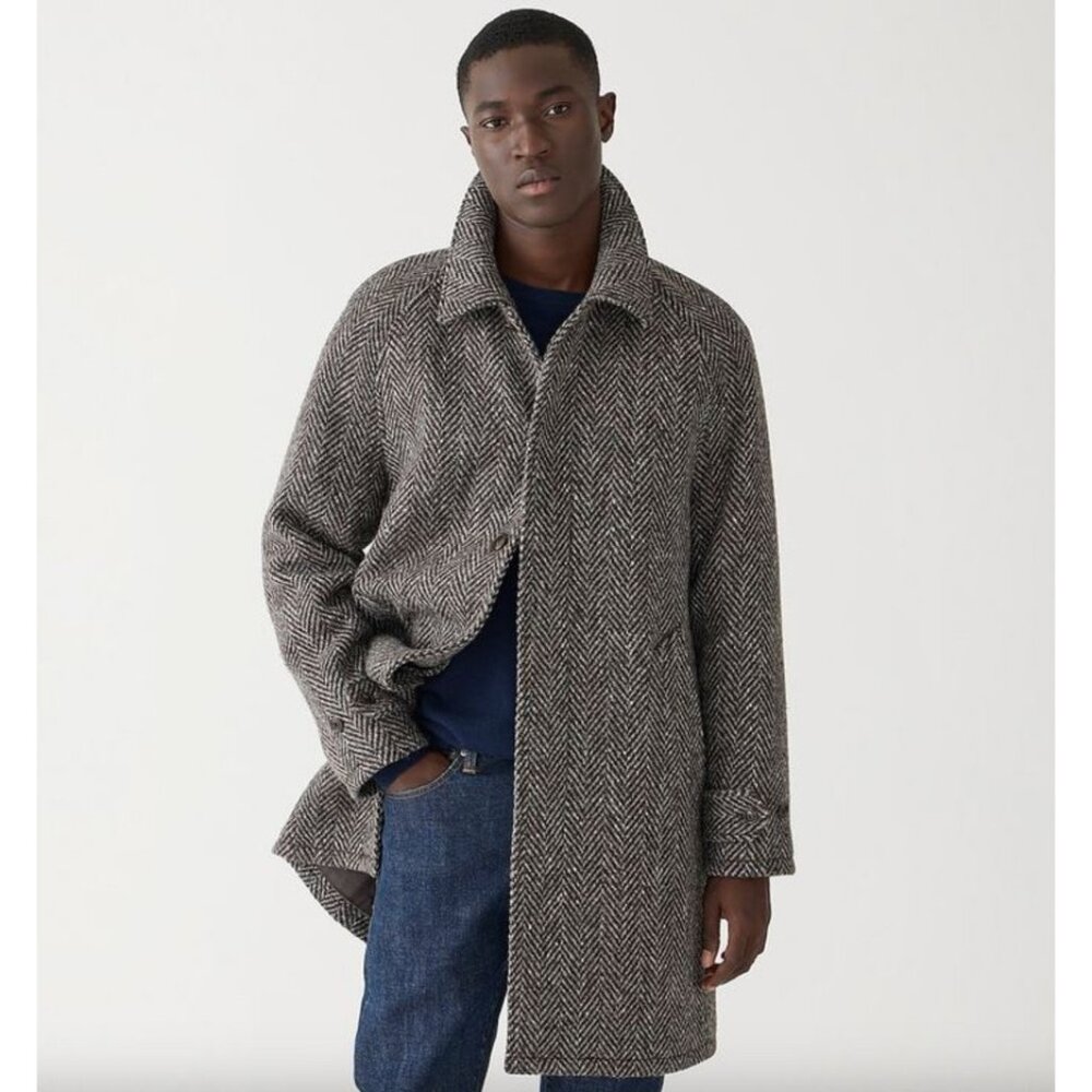 J.crew Ludlow Irish Wool Classic Mid Length Car Coat